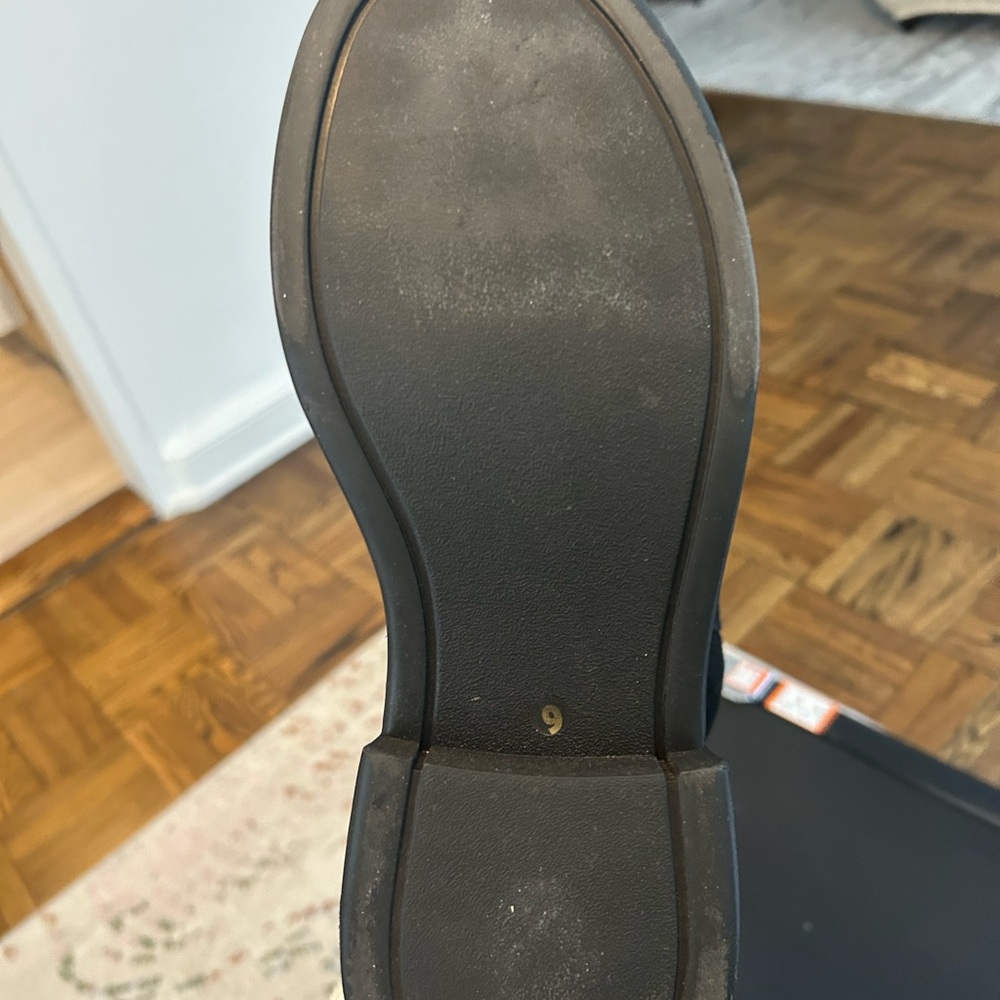 Women Black Zipper Boots - Picture 9 of 12